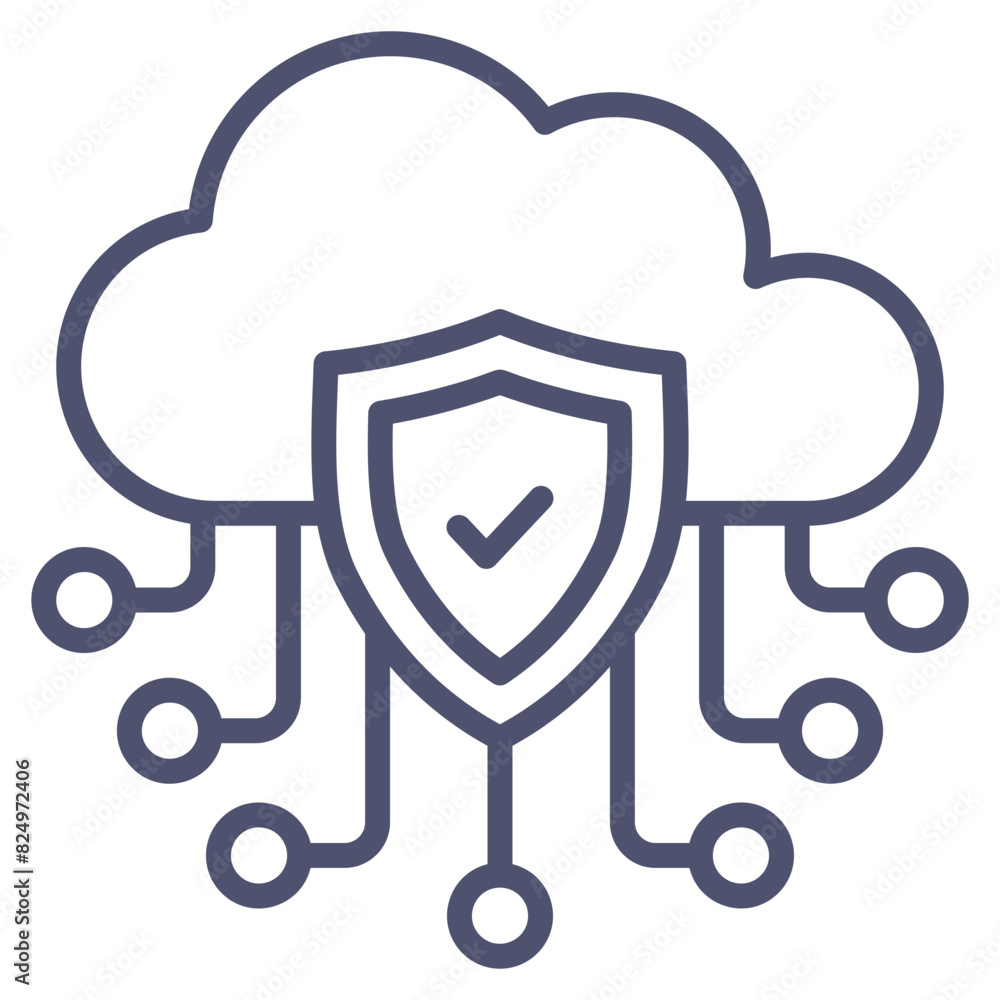 Cloud Network Security Icon Element For Design Cloud Network Security Icon Element For Design