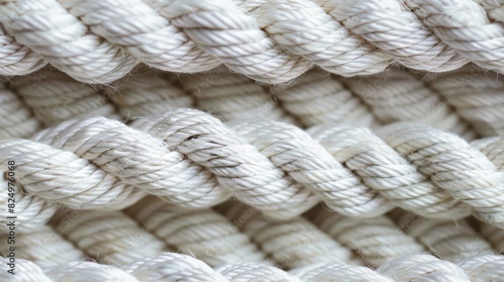 Detailed shot showcasing the texture and pattern of beige jute rope against a seamless backdrop. SEAMLESS PATTERN