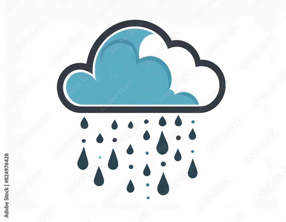 cloud rain icon vector image on white background, weather forecast, rainy cloudy weather cloud rain icon vector image on white background, weather forecast, rainy cloudy weather