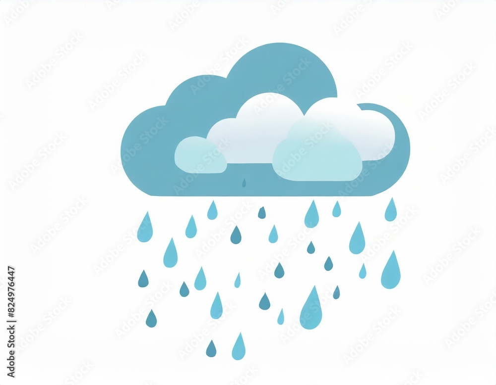 cloud rain icon vector image on white background, weather forecast, rainy cloudy weather cloud rain icon vector image on white background, weather forecast, rainy cloudy weather