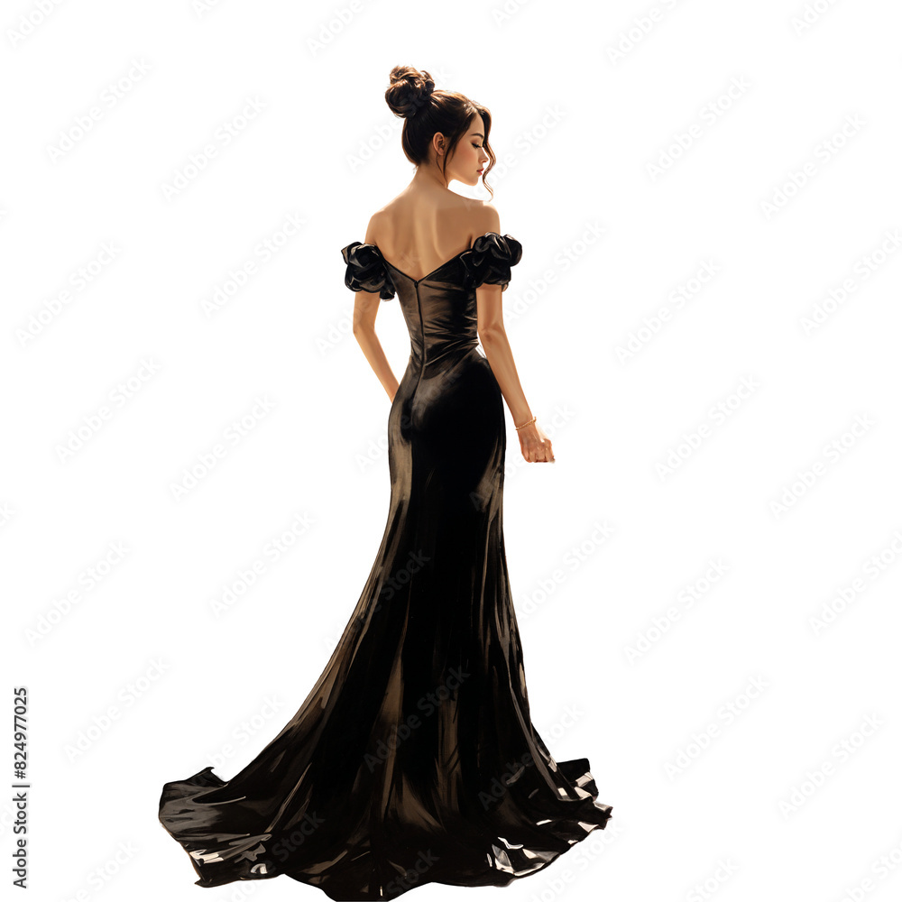 woman in black dress woman in black dress
