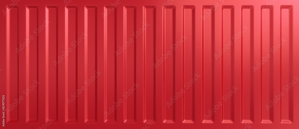 Red shipping container background. Corrugated metal wall. Red shipping container background. Corrugated metal wall.