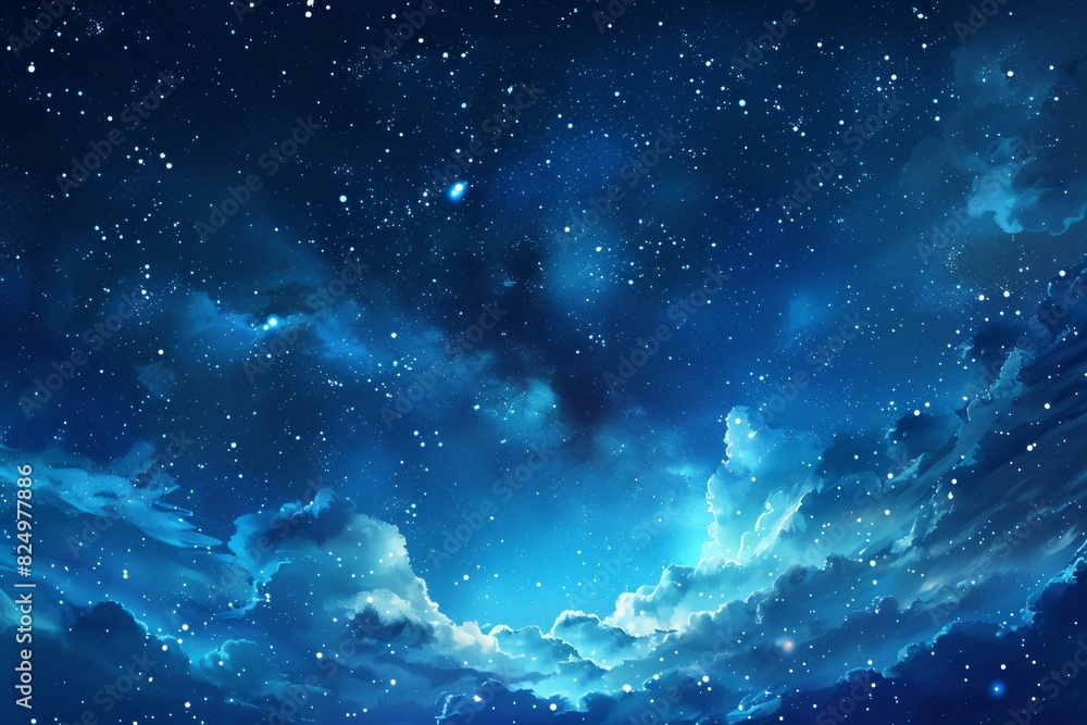 Enchanting Nighttime Sky with Dreamy Starry Background, Conceptualizing Environmental Protection Enchanting Nighttime Sky with Dreamy Starry Background, Conceptualizing Environmental Protection