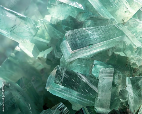 17. Stock image of crystallized menthol, showing intricate crystalline structures and clear textures, high-definition photo