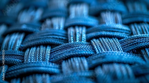 7. Stock photo of the microstructure of a fabric weave, detailed fibers and textures, high clarity and sharpness photo