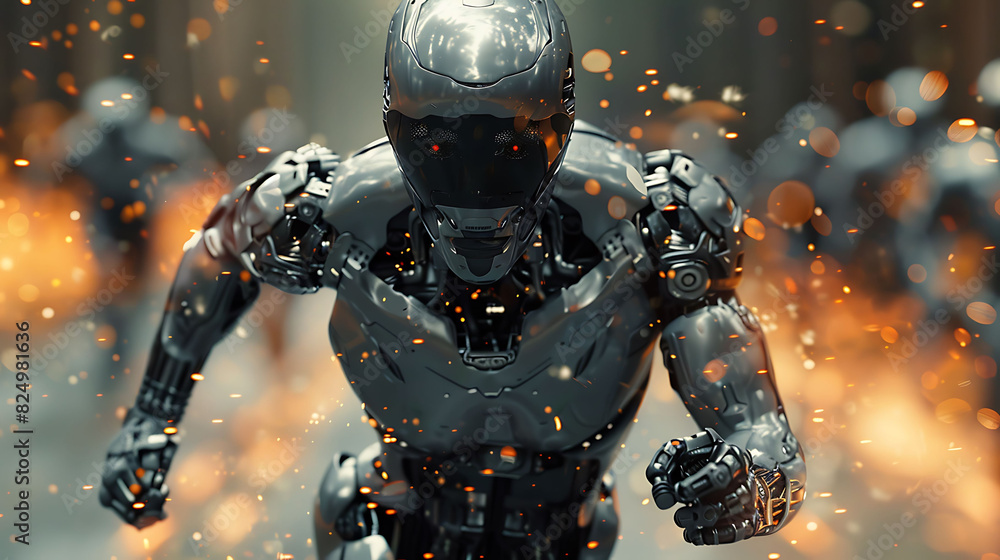 cyborg athlete training with the assistance of AI coaching programs pushing physical limits with mechanical determination cyborg athlete training with the assistance of AI coaching programs pushing physical limits with mechanical determination