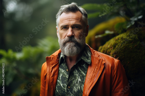 Bearded man wearing sunglasses with a vibrant background generative AI technology