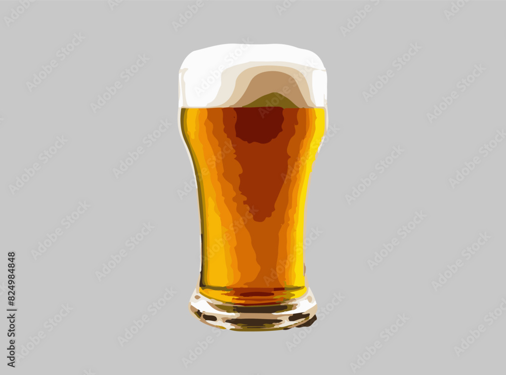 vector glass of beer on a white background. vector glass of beer on a white background.