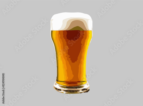 vector glass of beer on a white background.