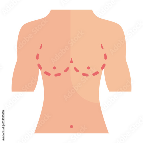 Surgery After Weight Loss concept, Post bariatric patients vector flat design, plastic surgeon Symbol,  body contouring Sign, Beauty treatment stock illustration