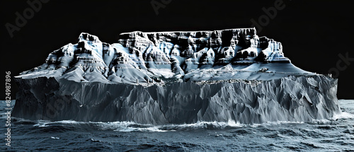 Modern nature national park background wallpaper, backdrop, texture, Table Mountain, Cape Town, South Africa, isolated. LIDAR model, elevation scan, topography map, 3D render, template, aerial, drone