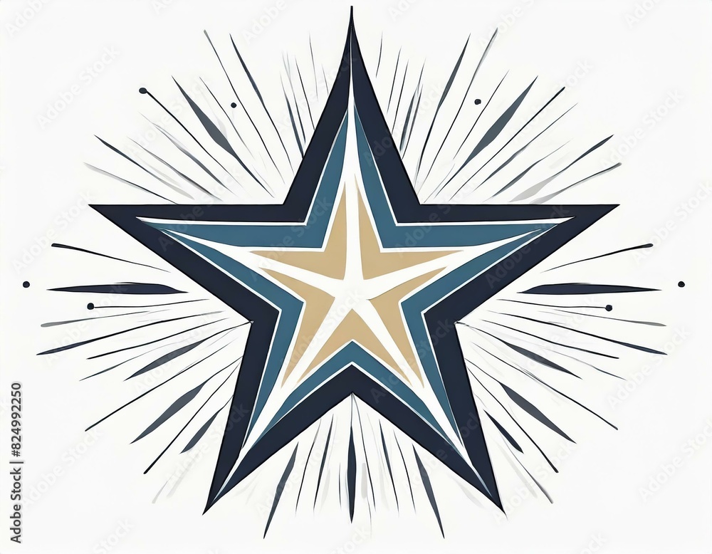 Obraz premium star icon vector image on white background