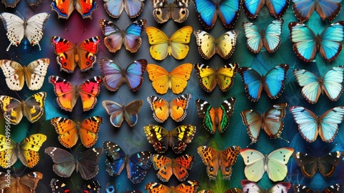 Large collection of colorful butterfly images digital artwork © LukaszDesign
