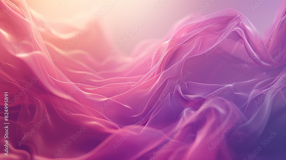 Ethereal Emanations: 3D Digital Waves in Pink and Purple Ethereal Emanations: 3D Digital Waves in Pink and Purple