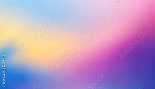 gradient background with pink, blue, and yellow hues, evoking creativity and positivity