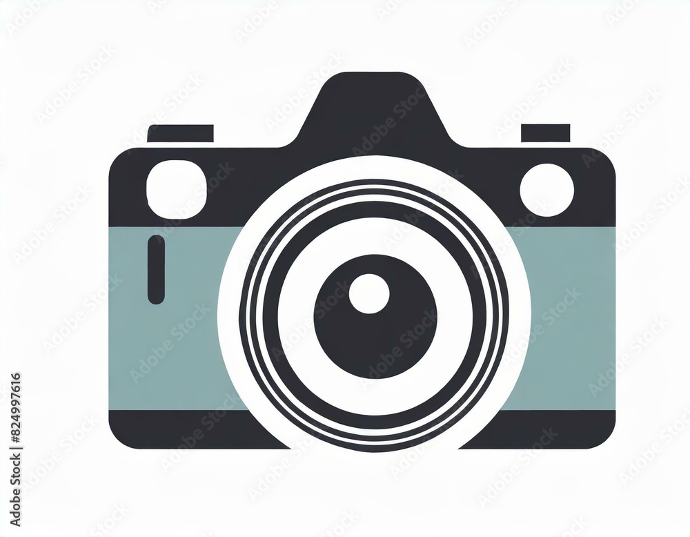 camera icon, vector image on white background, photography camera icon, vector image on white background, photography