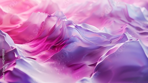 Ethereal Emanations: 3D Digital Waves in Pink and Purple