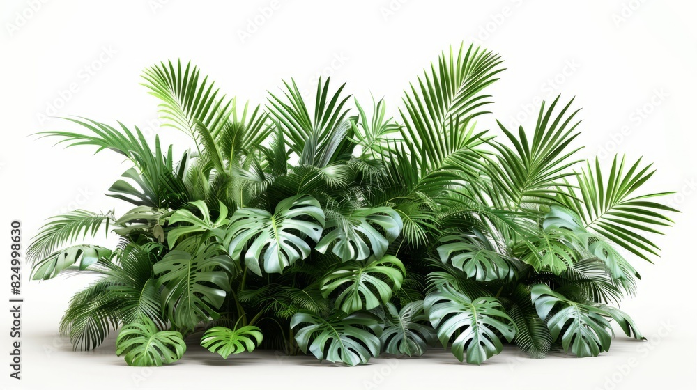 Green palm foliage cut out white background Green palm foliage cut out white background