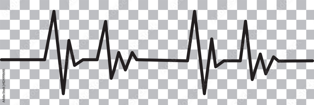 Last heart rate jump banner. Red straight line of death after cardiac ...