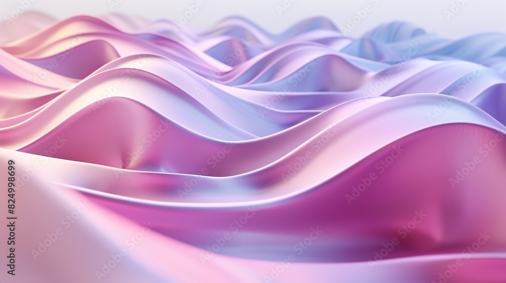 Ethereal Emanations: 3D Digital Waves in Pink and Purple Ethereal Emanations: 3D Digital Waves in Pink and Purple