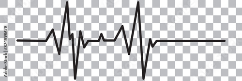 Last heart rate jump banner. Red straight line of death after cardiac arrest on cardiogram cardiac arrest after stroke and vector infarction photo