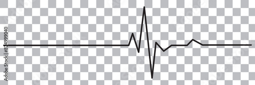Last heart rate jump banner. Red straight line of death after cardiac arrest on cardiogram cardiac arrest after stroke and vector infarction