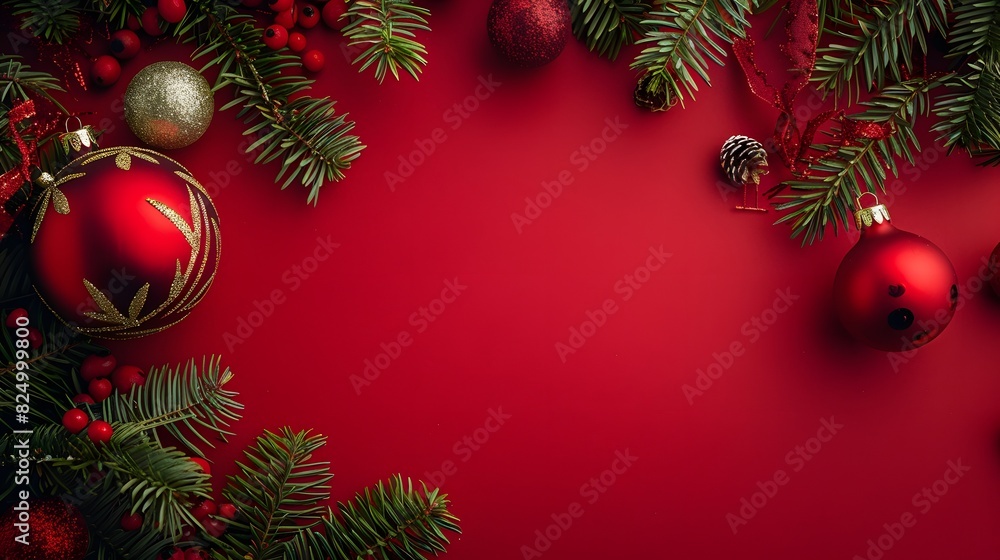 red christmas invitation card
