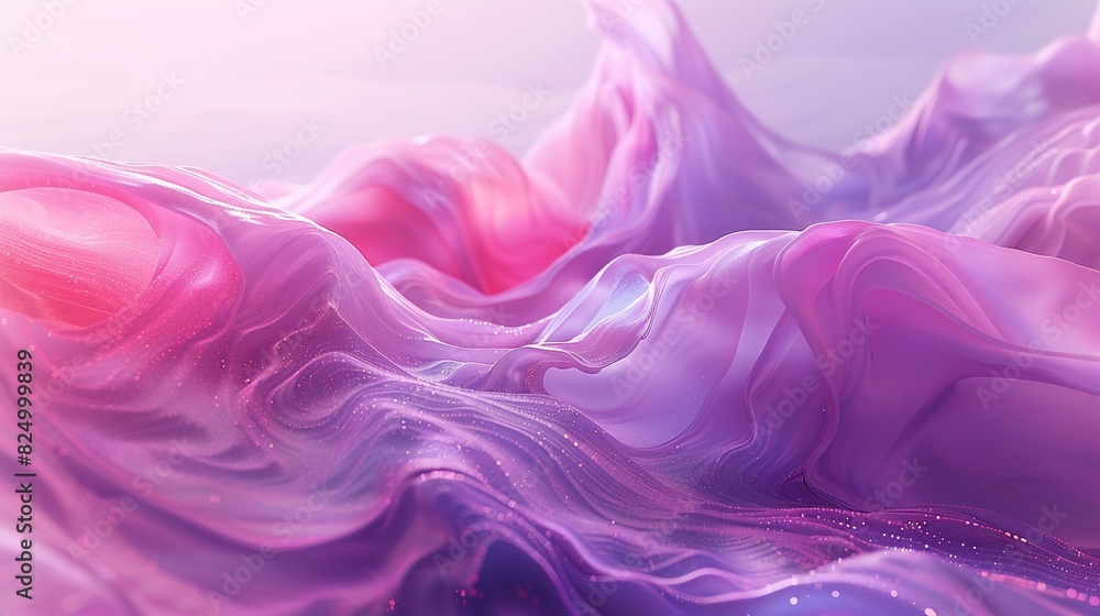 Ethereal Emanations: 3D Digital Waves in Pink and Purple Ethereal Emanations: 3D Digital Waves in Pink and Purple