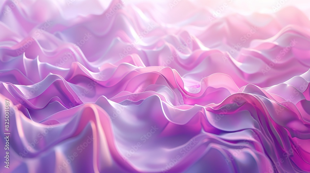 Ethereal Emanations: 3D Digital Waves in Pink and Purple Ethereal Emanations: 3D Digital Waves in Pink and Purple