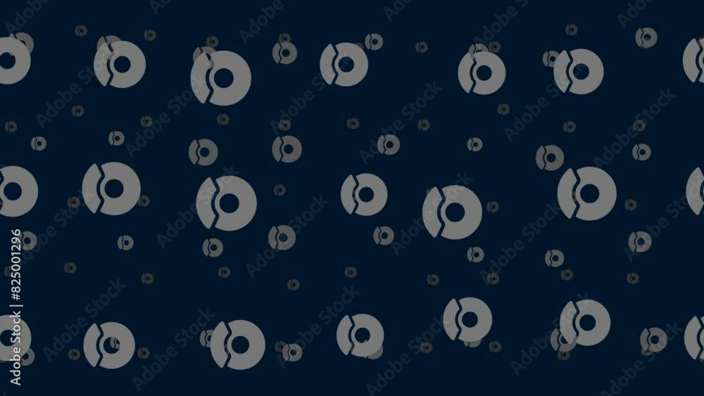 Auto brakess float horizontally from left to right. Parallax fly effect. Floating symbols are located randomly. Seamless looped 4k animation on dark blue background Auto brakess float horizontally from left to right. Parallax fly effect. Floating symbols are located randomly. Seamless looped 4k animation on dark blue background