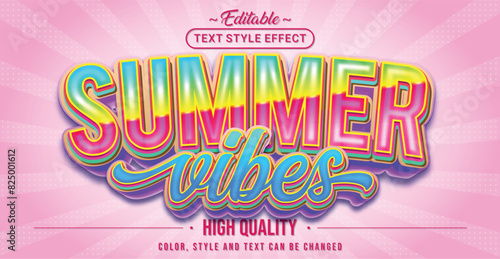 Editable text style effect - Summer Vibes text style theme.