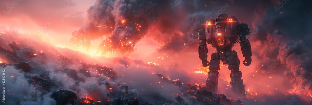 cyborg warrior fighting battles with the aid of AI battle tactics vanquishing foes with mechanical strategy cyborg warrior fighting battles with the aid of AI battle tactics vanquishing foes with mechanical strategy