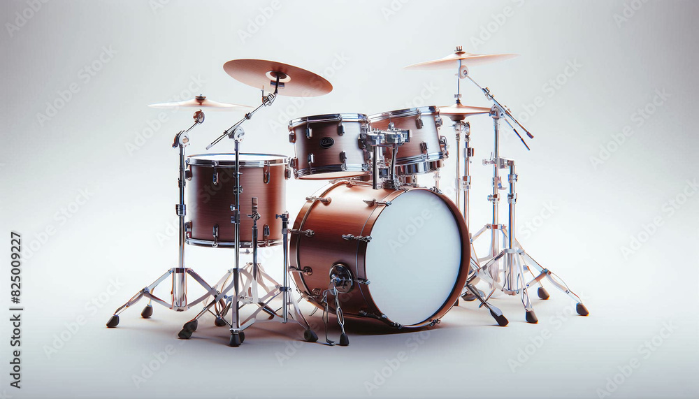 a modern Drum Kit -for many styles of music-on a white background a modern Drum Kit -for many styles of music-on a white background
