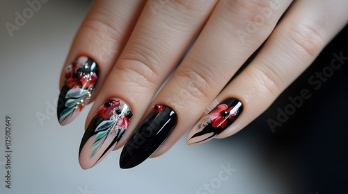 A nail art beauty concept
