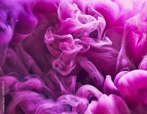 Abstract liquid smoke background. Pink magenta purple color ink dynamic motion background 
