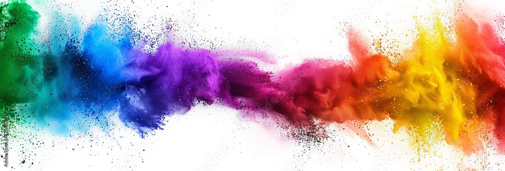 Obraz premium bomba de colores. humo, arcoíris 