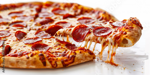 Cheesy pepperoni pizza