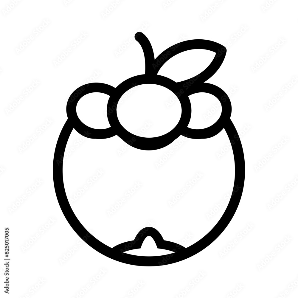 Mangosteen icon, vector illustration, simple design, best used for web Mangosteen icon, vector illustration, simple design, best used for web