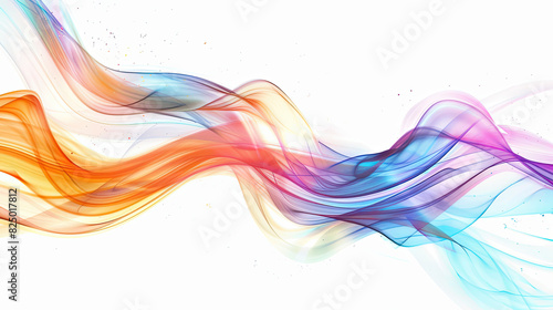 Colorful Abstract Waves, Generative AI Illustration