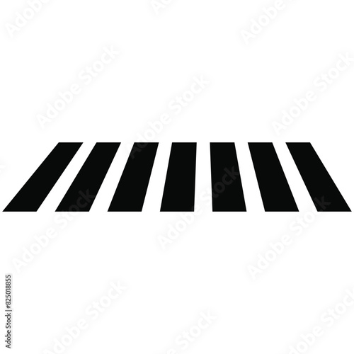 Crosswalk icon. Pedestrian crossing icon. Zebra crossing. isolated on white background. Vector illustration. EPS 10/AI
