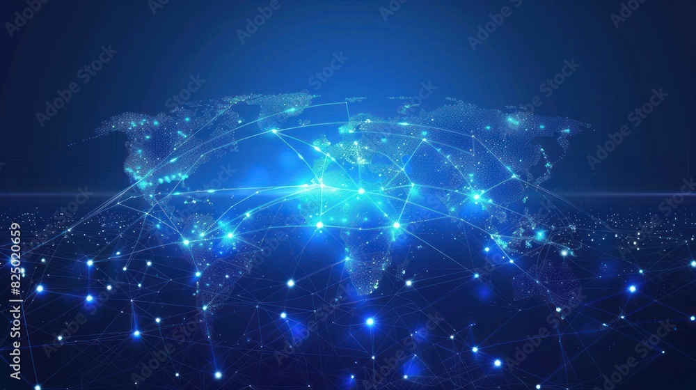 Map of the planet. World map. Global social network AI generated Map of the planet. World map. Global social network AI generated