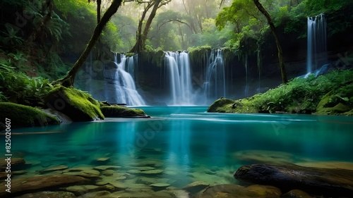 Embrace the Serenity of Nature: Hidden Waterfalls, Peaceful Streams, and Tranquil Forest Retreats, Secret Waterfalls, Winding Rivers, and Untouched Forests photo