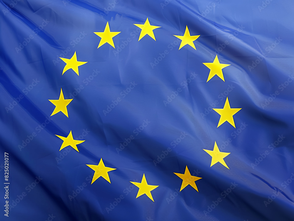 European union flag.Generative AI European union flag.Generative AI