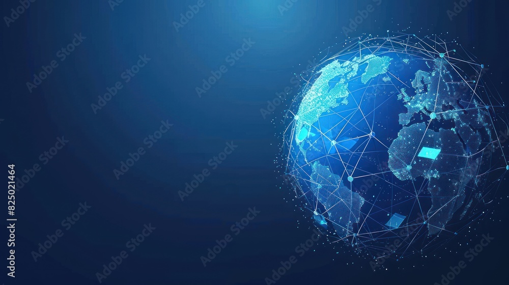 Map of the planet. World map. Global social network AI generated Map of the planet. World map. Global social network AI generated