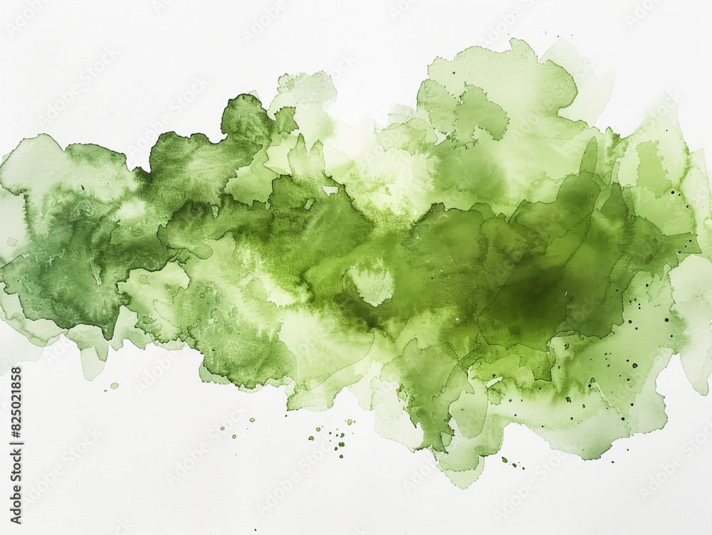 Green paint on a white background. Generative AI.Generative AI Green paint on a white background. Generative AI.Generative AI