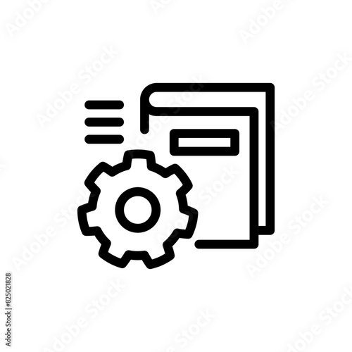 Technical documentation line icon. Editable stroke vector illustration