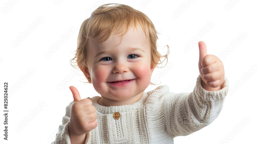 Happy kid thumbs up isolated on transparent png background.
Happy kid thumbs up isolated on transparent png background.
