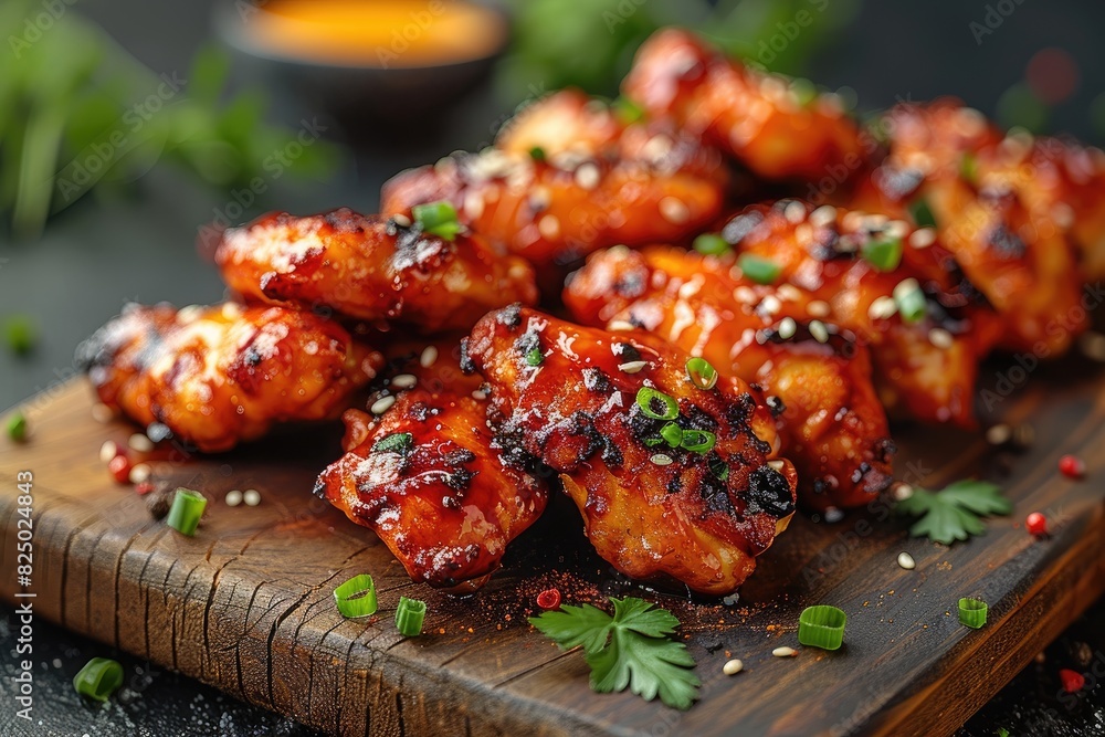 korean spicy chicken rofessional advertising food photography