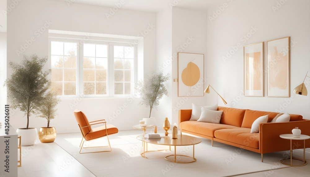 white and gold theme interior modern minimalism photo realism white and gold theme interior modern minimalism photo realism