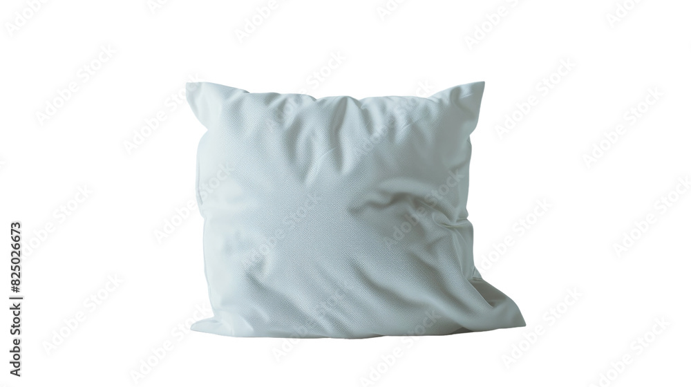 A white pillow resting on a plain white surface A white pillow resting on a plain white surface